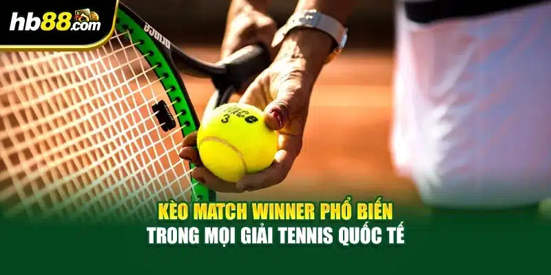 Mẹo Cá Cược Tennis - Chơi Tennis Online, Thắng Lớn 2025 3 Kèo Match Winner phổ biến trong mọi giải tennis quốc tế
